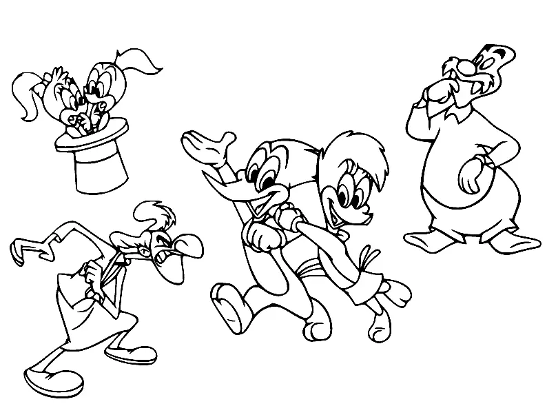 Desenhos de Pica-Pau Para Colorir 2