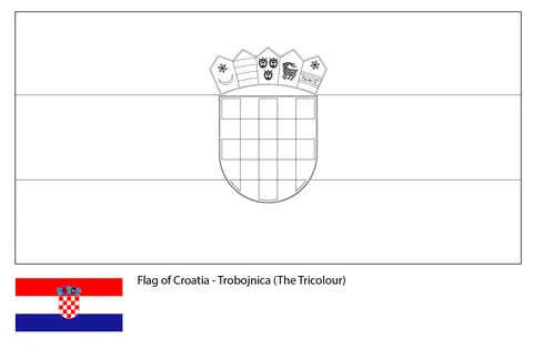Desenhos de Das Bandeiras Da Copa Do Mundo 2018 Para Colorir 24