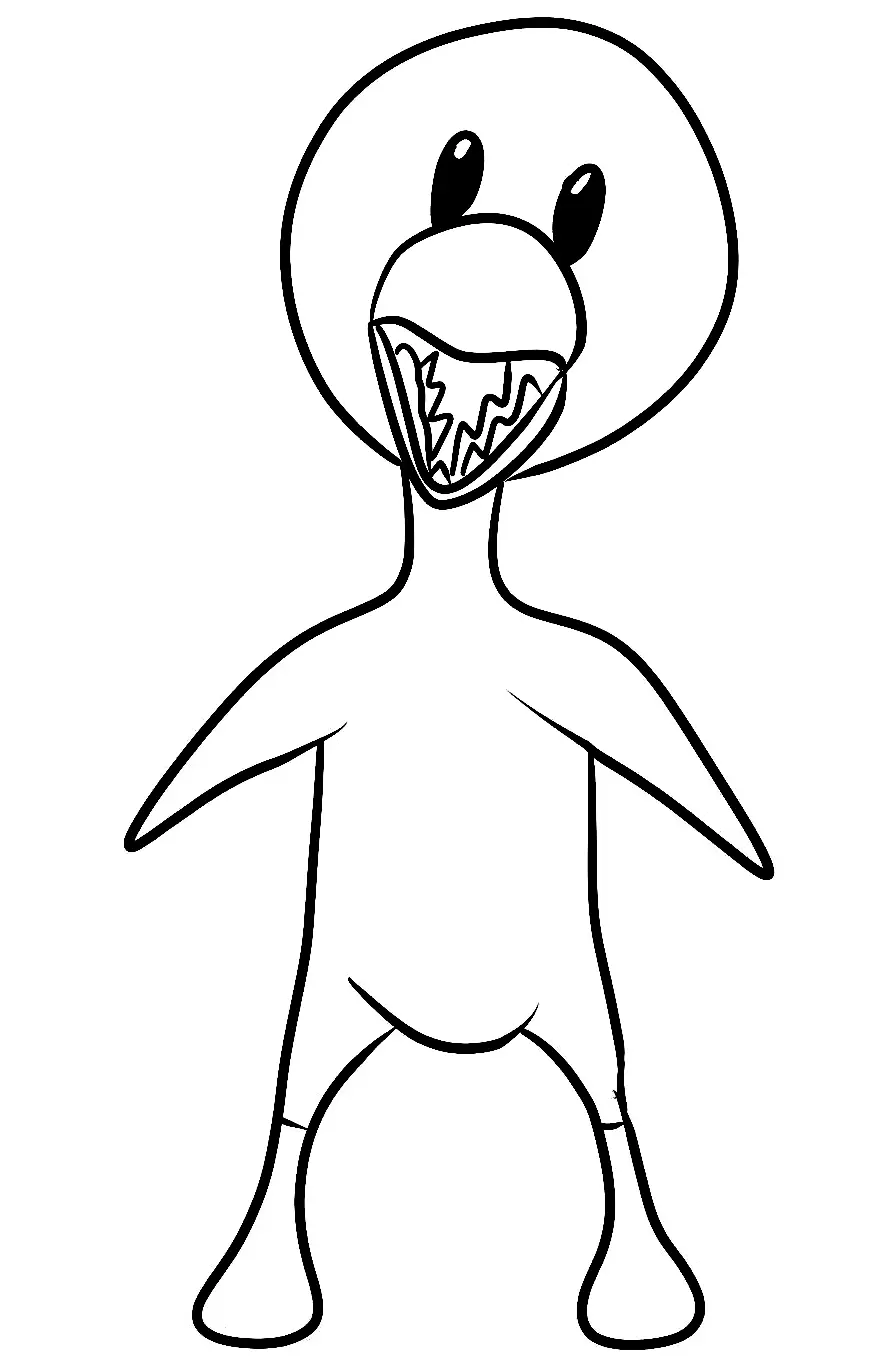Yellow Rainbow Friends Para Colorear 4