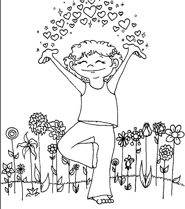 Yoga Coloring Pages 14
