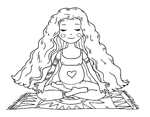 Desenhos de Yoga Para Colorir 48