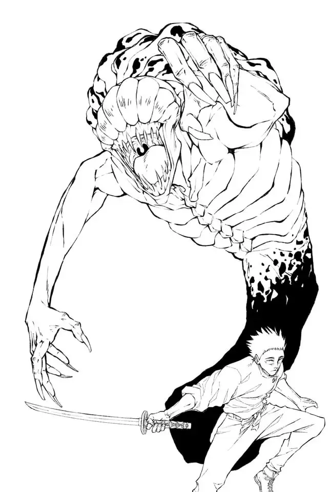 Yuta Okkotsu Para Colorir 4