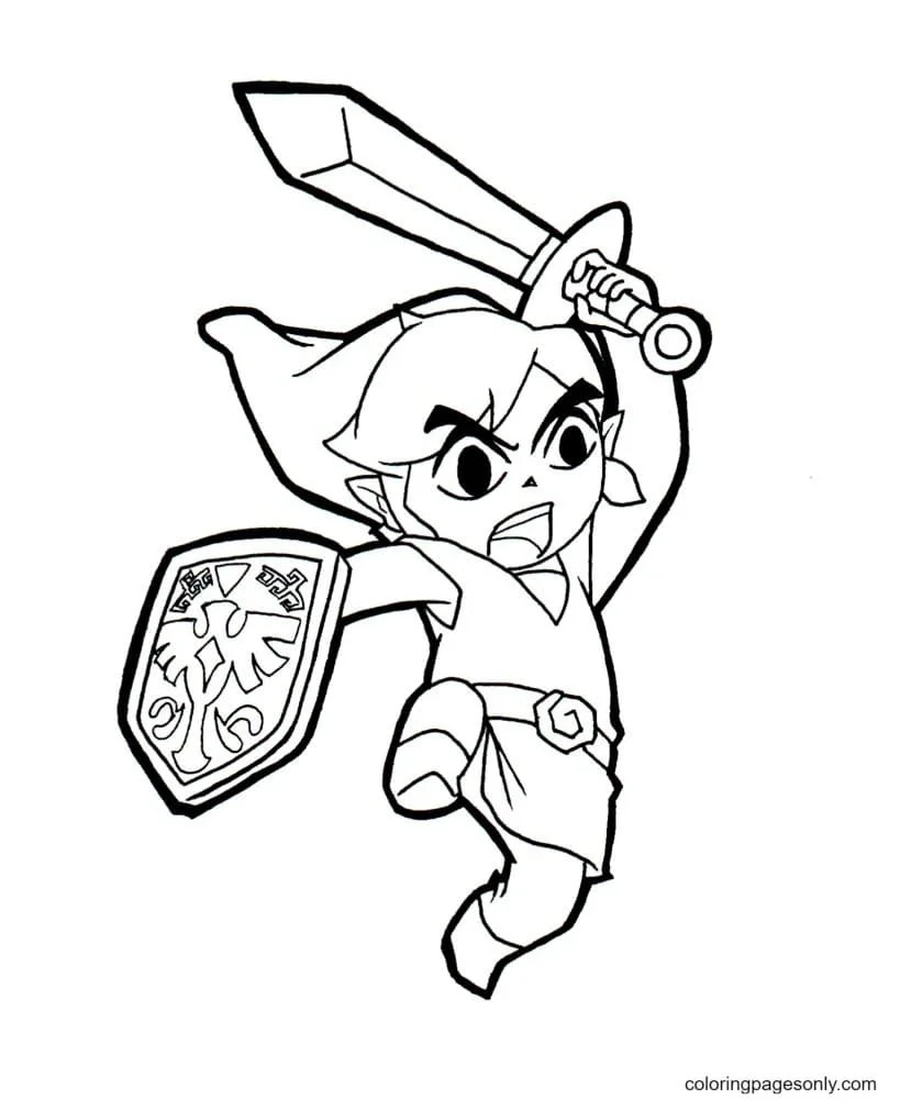 Desenhos de Zelda Para Colorir 22