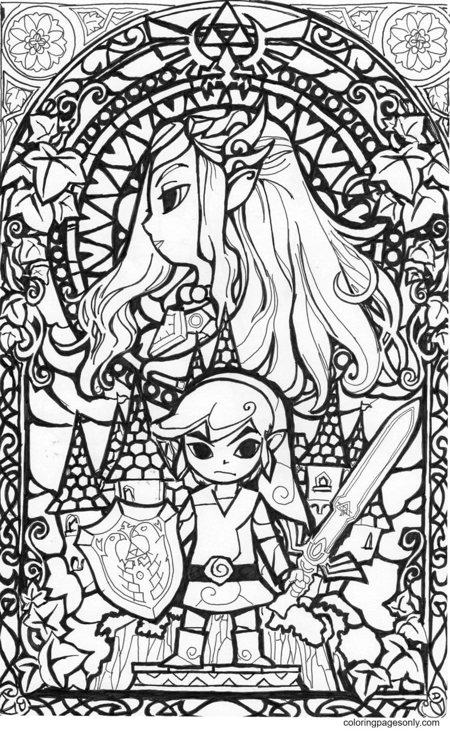 Desenhos de Zelda Para Colorir 32