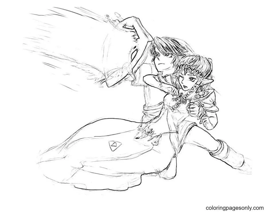 Desenhos de Zelda Para Colorir 37
