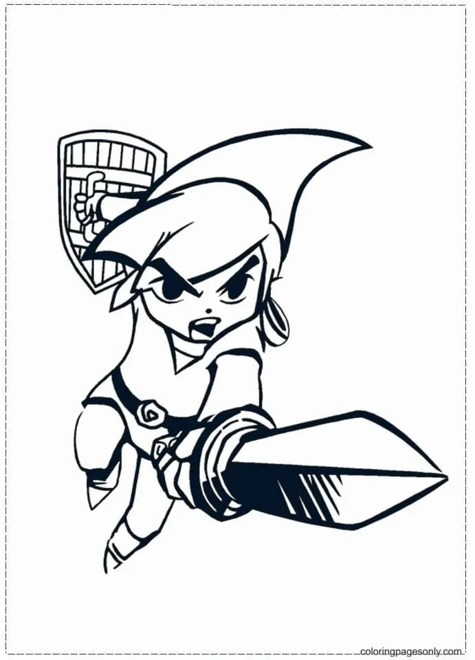 Desenhos de Zelda Para Colorir 8