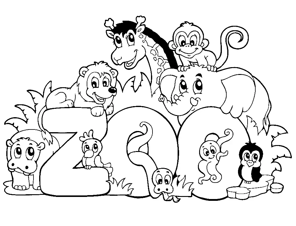Zoo Coloring Pages 12